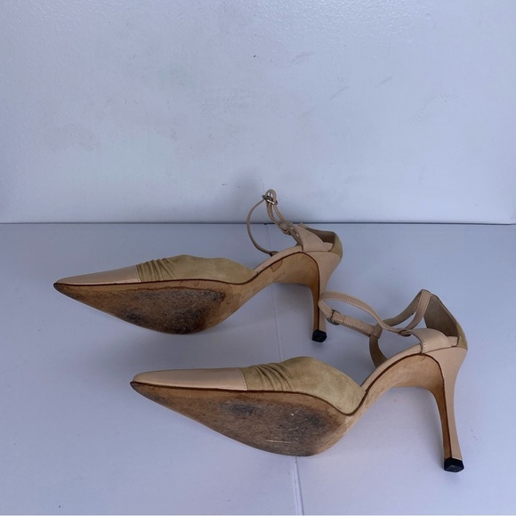 Manolo Blahnik Beige Strappy Heels - Picture 6 of 8